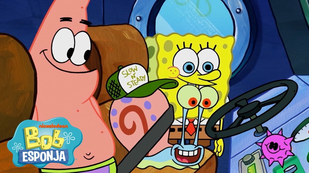 Bob Esponja | ¡Calamardo tiene un nuevo trabajo! 🚌  | Bob Esponja en Español