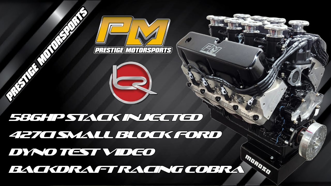 586HP Stacked and Blacked 427ci Windsor Dyno Testing at Prestige Motorsports