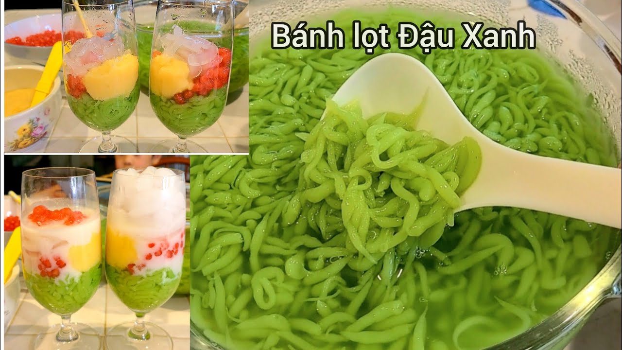 Chè Bánh Lọt Làm Siêu Dễ | Bánh Lọt Bột Đậu Xanh | Cendol Recipe | Lod Chong