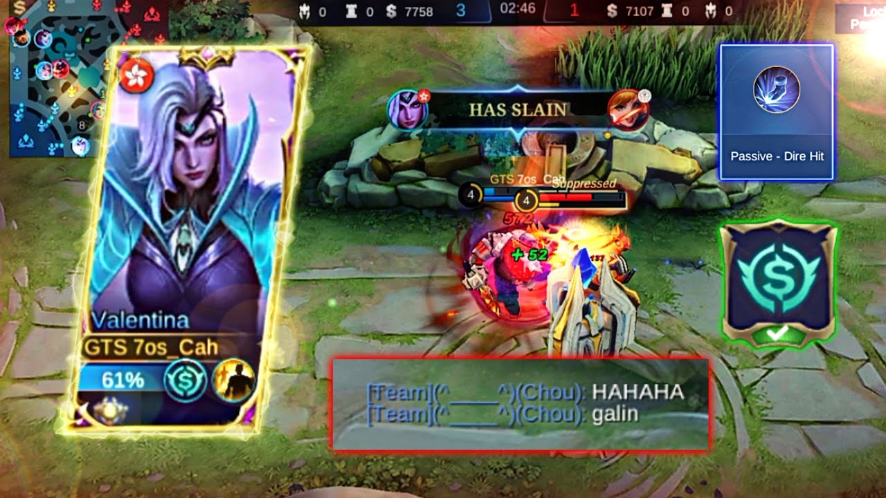 VALENTINA ROAMER ( SUPPORT EMBLEM + DIRE HIT ) 2022 II ROTATION & COMBO - MOBILE LEGENDS