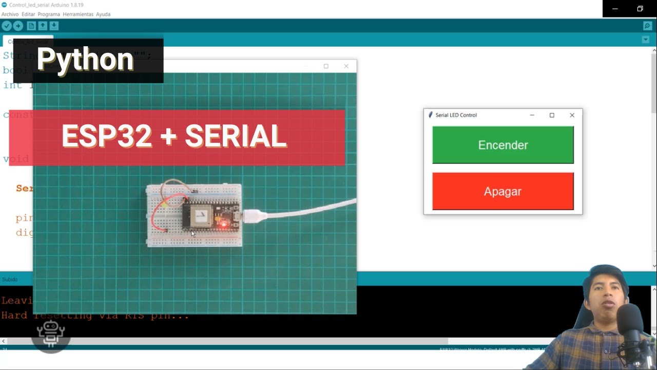 Control de un LED con Python y ESP32 Comunicación Serial