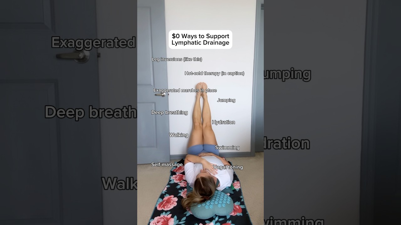This lymphatic exercise works! 😳 Lymphatic Drainage Massage Vibration Plate Rebounding Workout