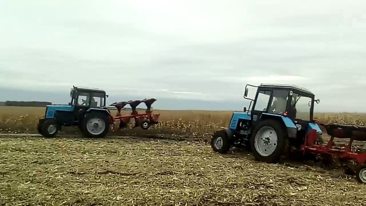 Мтз 920 с плугом Оптикон Мастер А3
