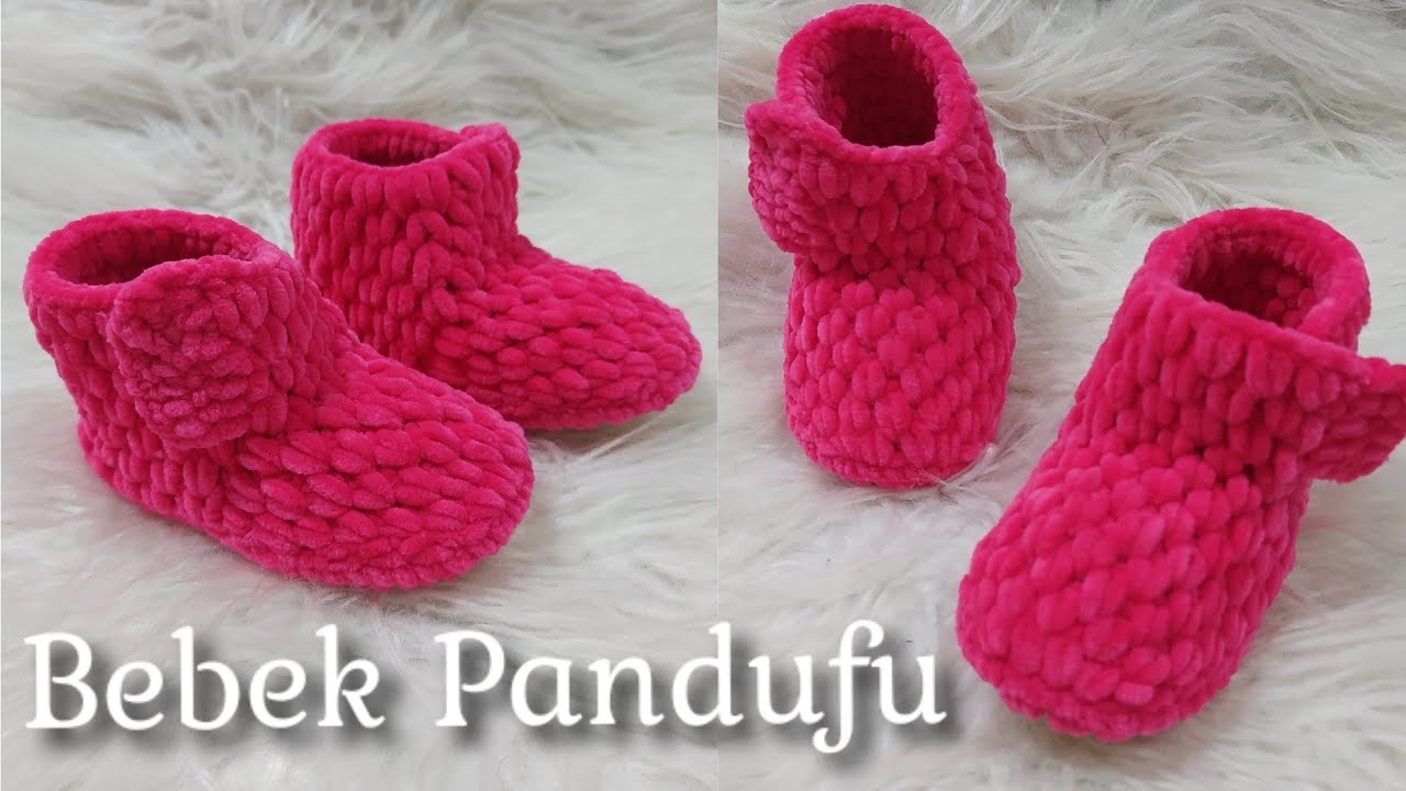 Çok istek Alan Bebek panduf modeli ✅ 23 No Kadife ip panduf yapılışı #örgümodelleri #shoes