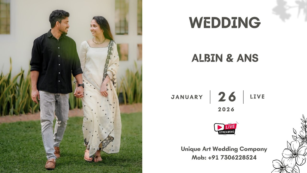 ALBIN & ANS || WEDDING || LIVE STREAMING || 26.01.2026 || 10.00 AM ||