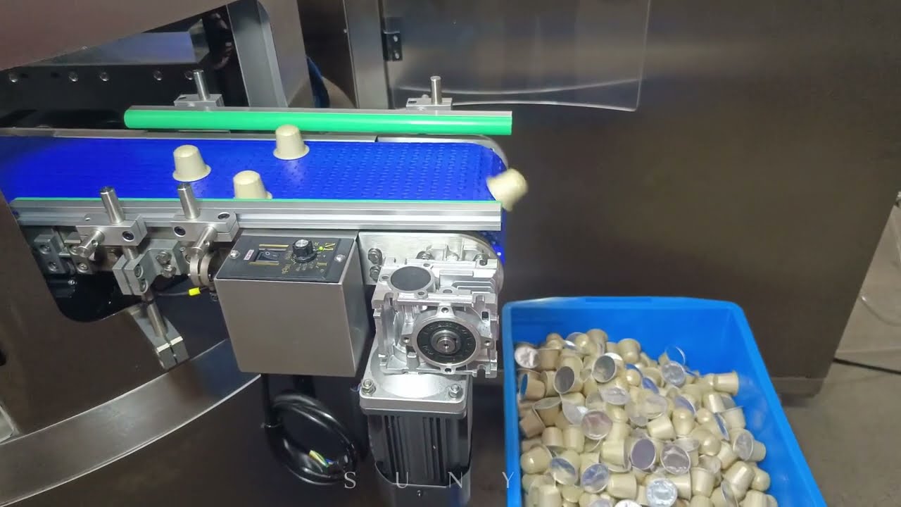 SUNYI SC-3 New version rotary 3 lanes aluminum coffee capsule filling sealing machine 150 caps /m
