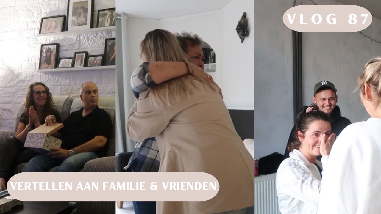 FAMILIE EN VRIENDEN VERTELLEN DAT IK ZWANGER BEN! || #vlog87