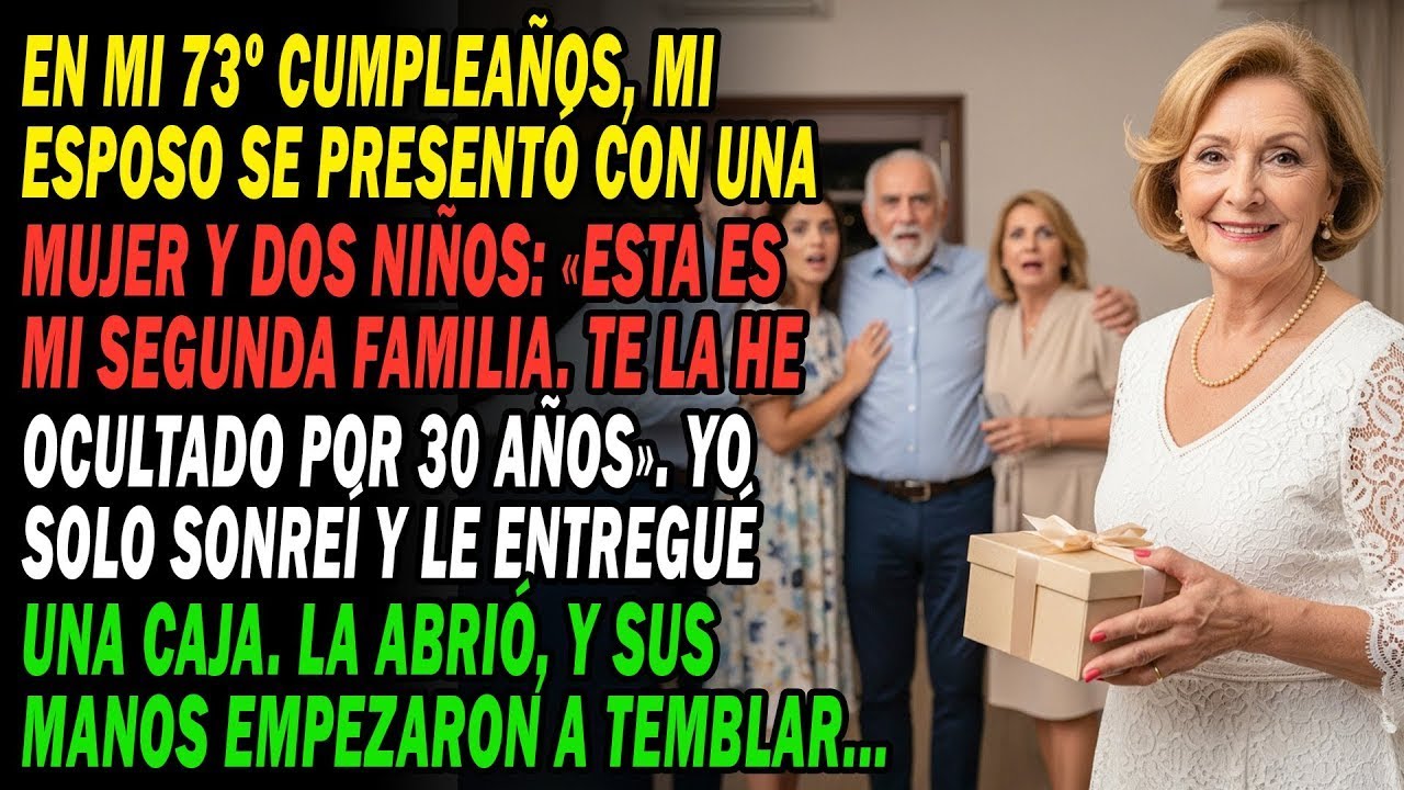 En Mi Cumpleaños🎂 Mi Esposo Reveló Su Familia Secreta De 30 Años😏 Yo Sonreí Y Le Entregué Una Caja