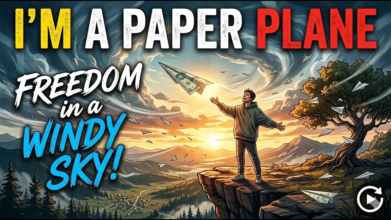 Paper Plane in a Windy Sky