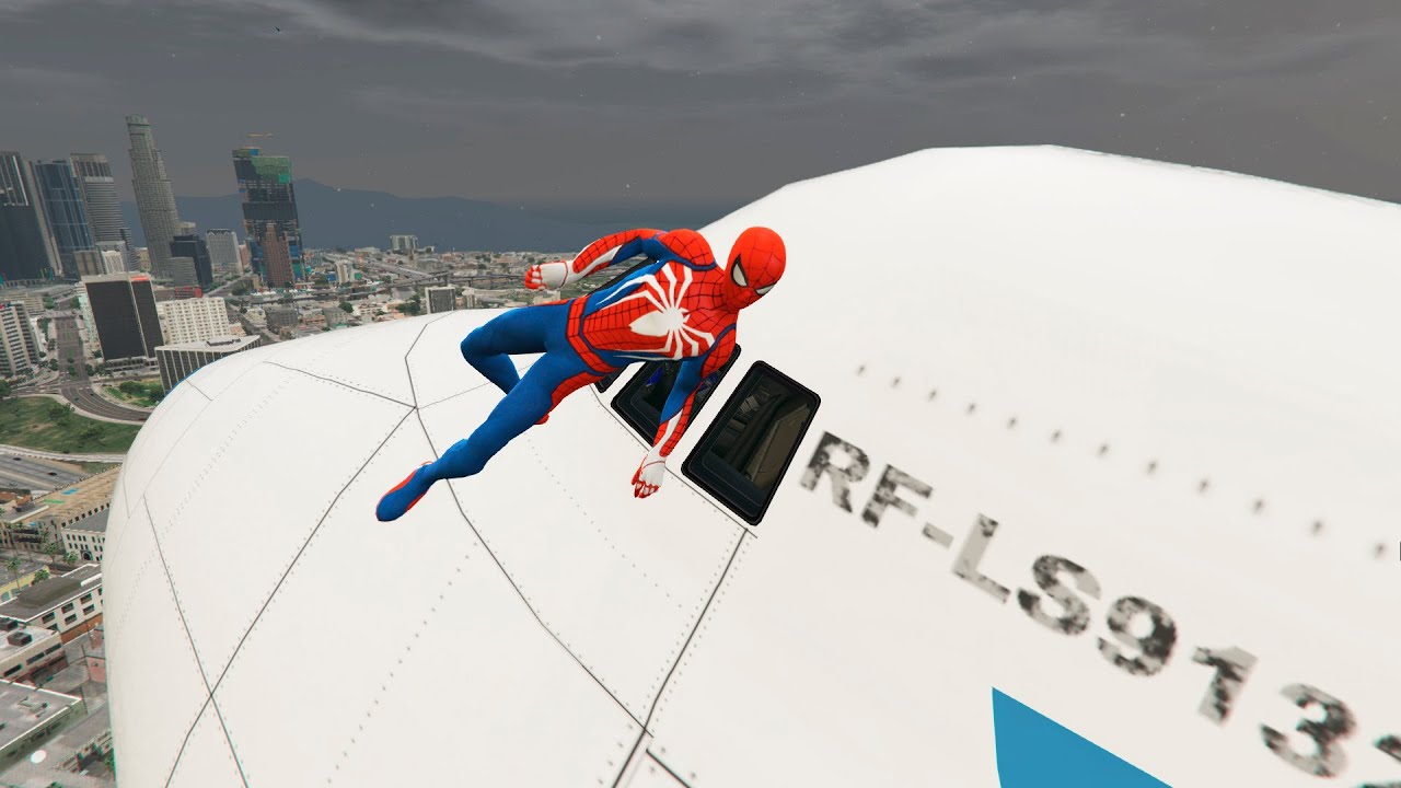 GTA 5 Epic Plane Crashes & Spiderman Ragdolls Ep.55 (Euphoria Physics | Funny Moments)