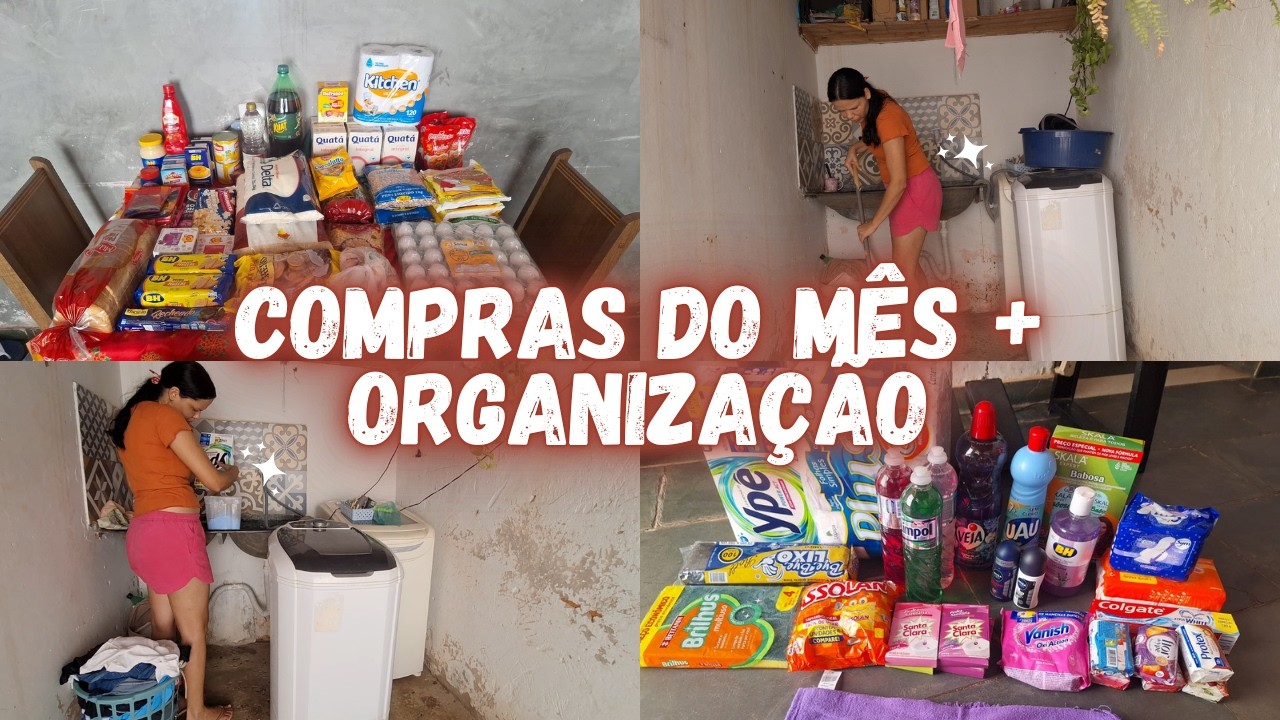 COMPRAS DO MÊS E ORGANIZAÇÃO DAS COMPRAS - GRATIDÃO   ❤️