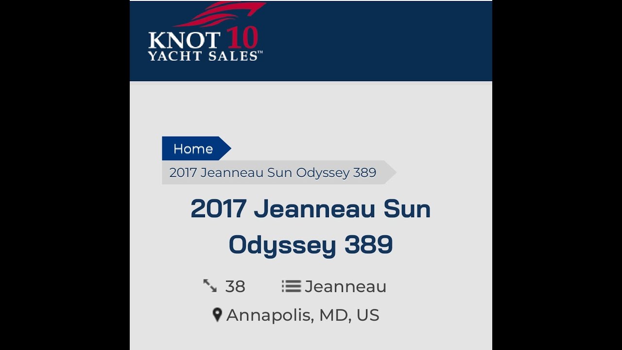 2017 Jeanneau Sun Odyssey 389