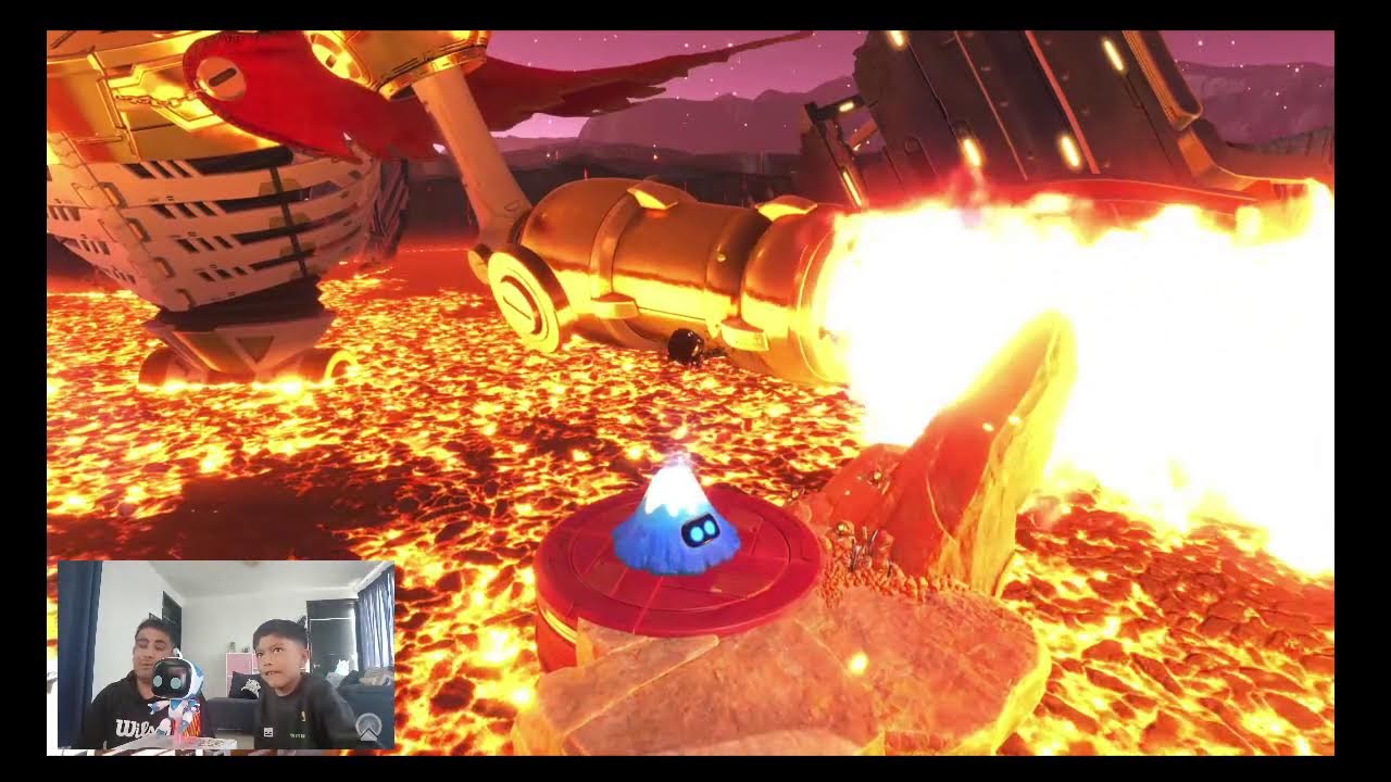 jugando astro bot con mi papa