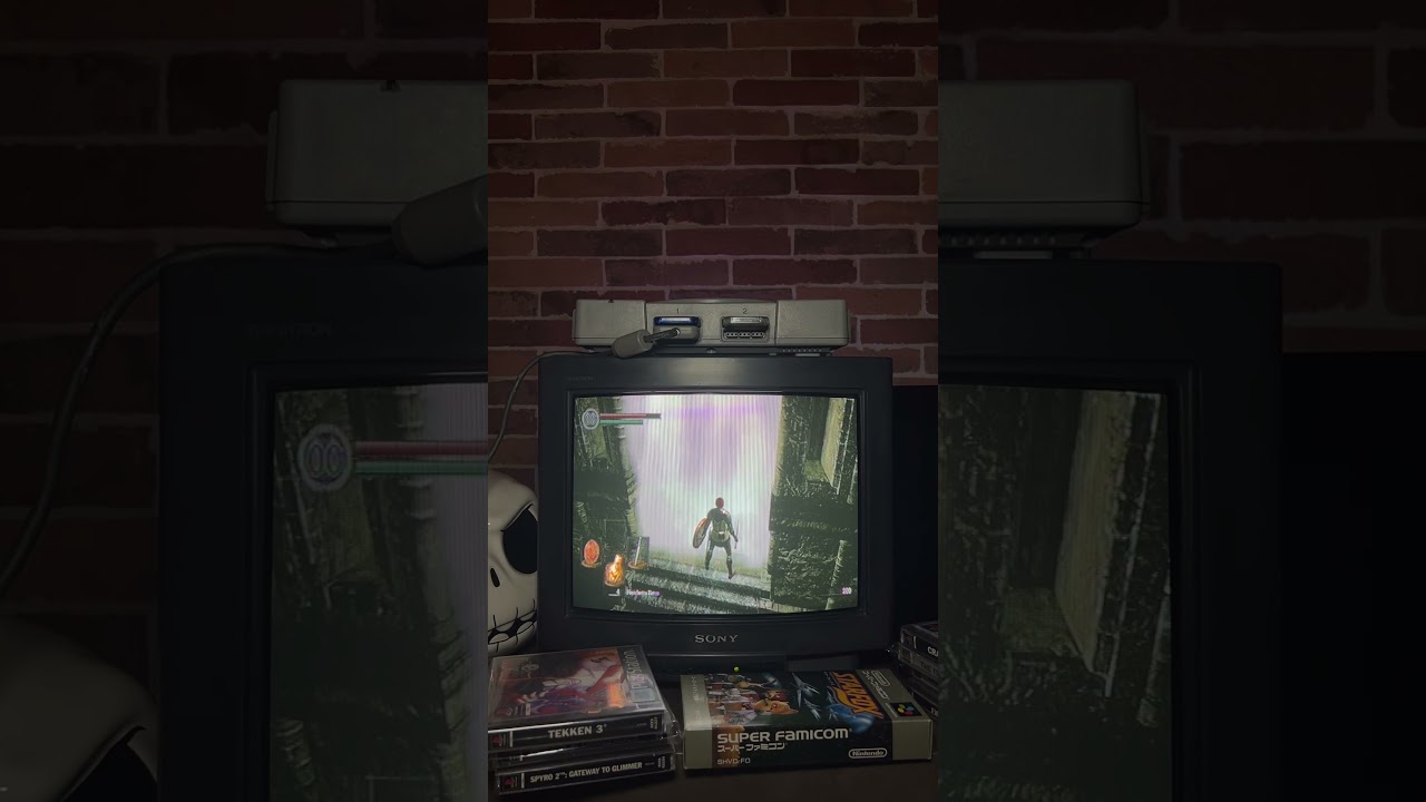 Dark Souls on CRT Tv is absolute Impressive #nostalgia #playstation #gaming #darksouls #retrogaming