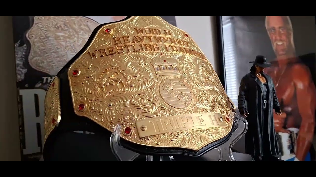 my current wrestling belt collection.