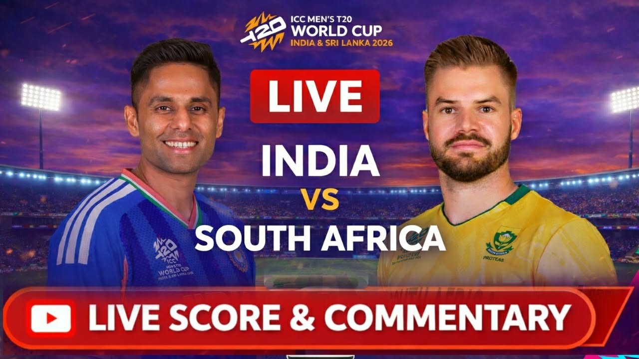 LIVE | India vs South Africa | ICC Men's T20 World Cup 2026 | Live Score & Commentary | IND vs SA