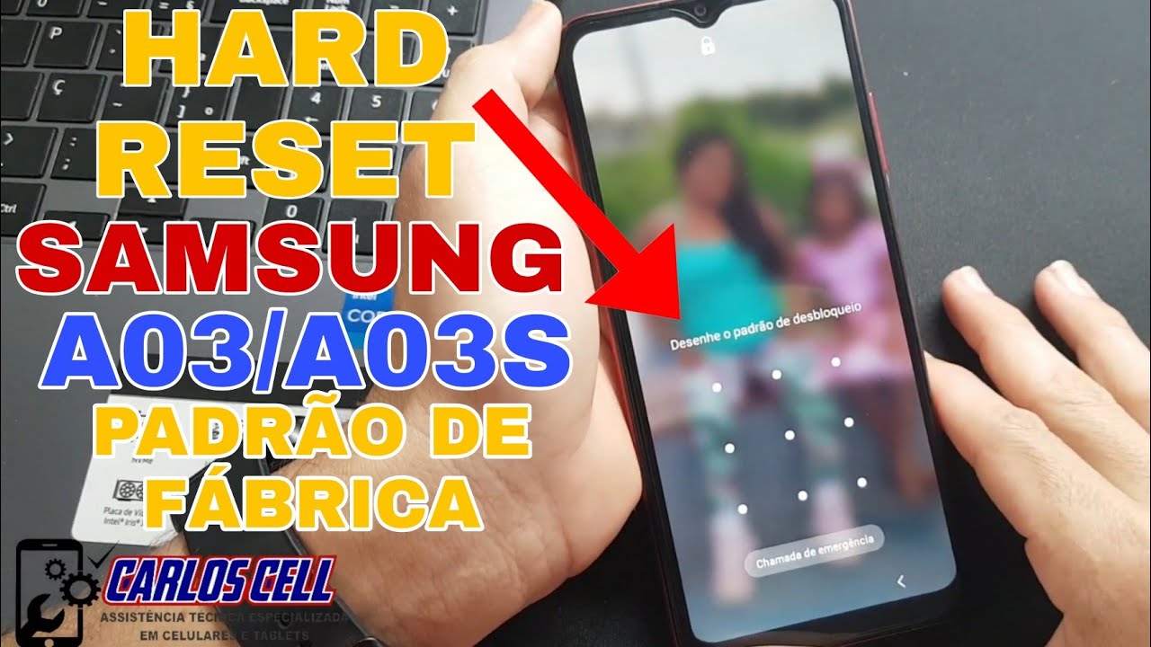 HARD RESET SAMSUNG A03 REMOVER SENHA PADRÃO E DO PIN, FORMATAR, DEIXAR COMO DE FÁBRICA