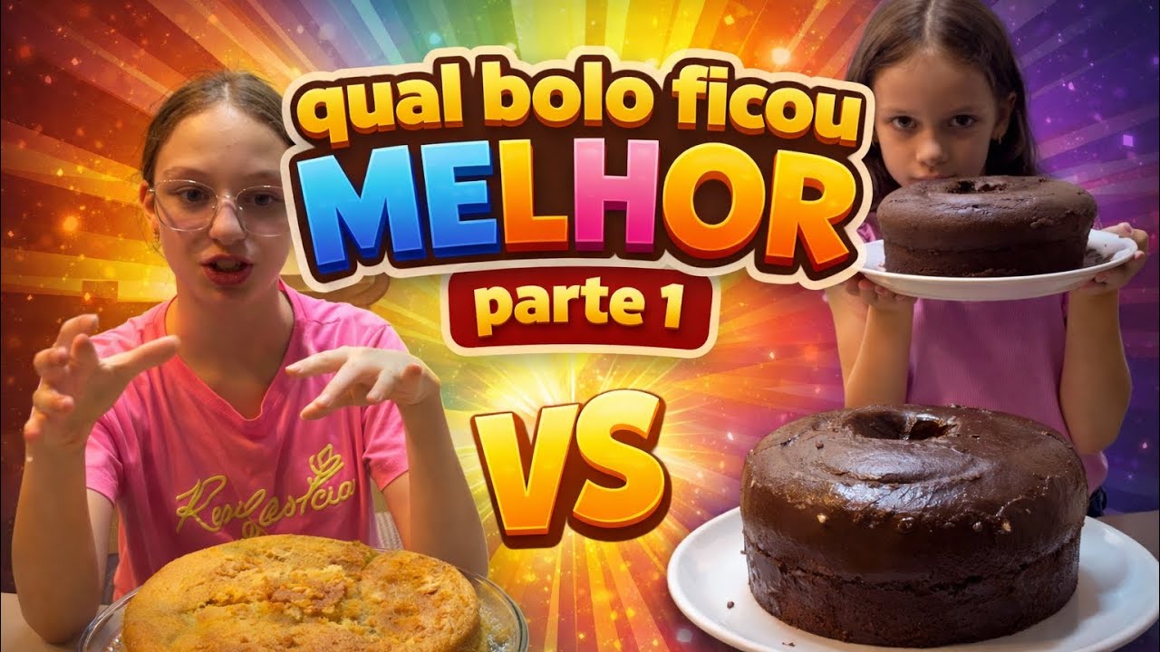 QUAL BOLO FICOU MELHOR? 🍰 Desafio do Bolo – Crianças na Cozinha! | Parte 1