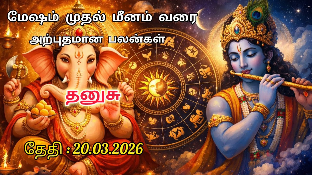 20.03.2026 olimayamana ethirkaalam Today Rasi Palan in Tamil | Indraya Rasi Palan #rasipalan 