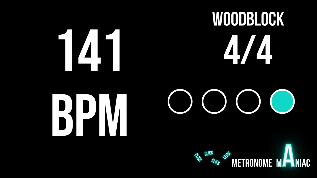 Metronome 141 BPM 4/4 - Woodblock