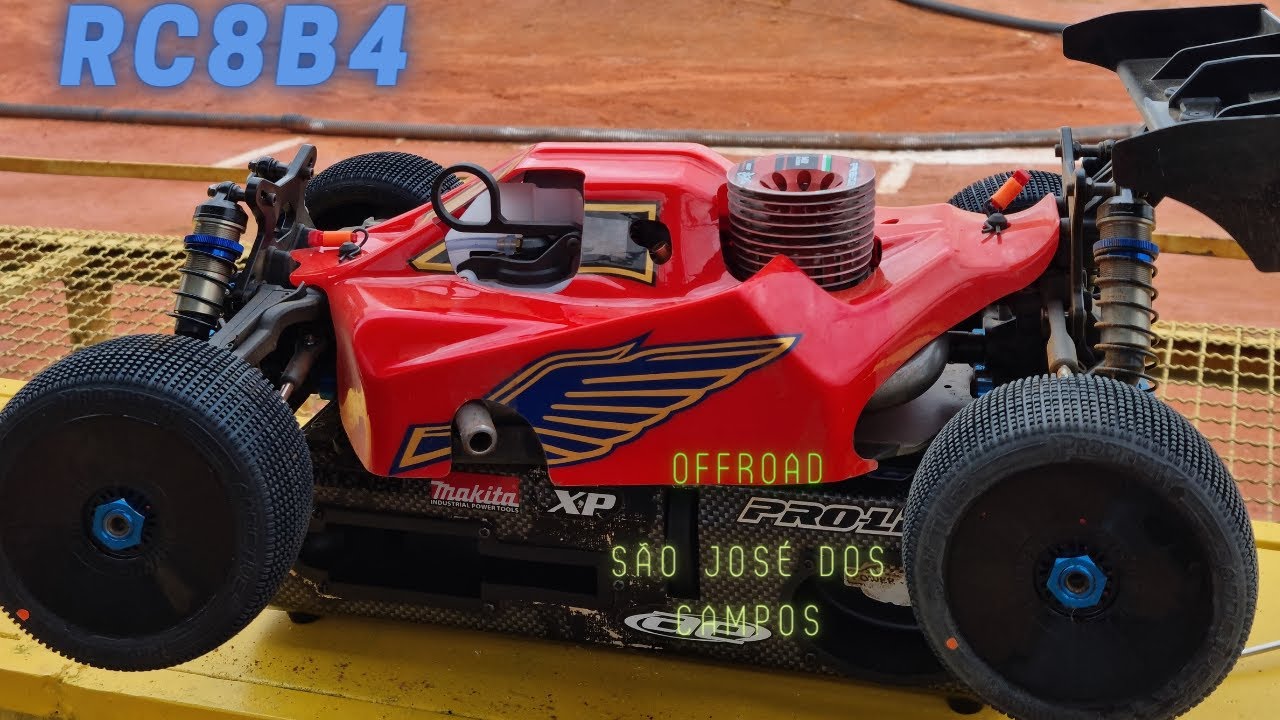 Automodelismo offroad - Estreia do RC8B4 e conhecendo a pista em SJC - SP Brasil!