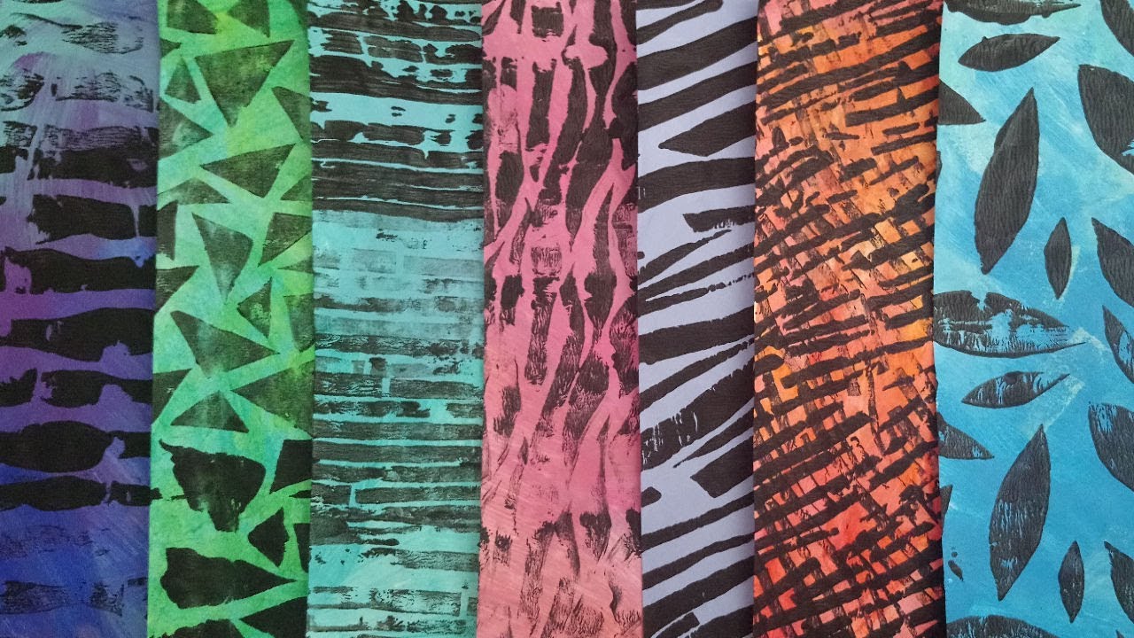 D.I.Y Stamp Rollers for Acrylic Painting, Abstract Backgrounds & Collage Papers