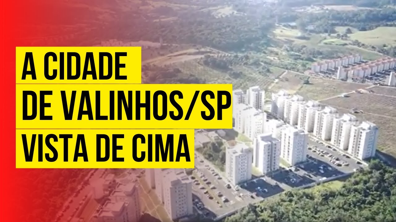 A cidade de Valinhos/SP vista de cima