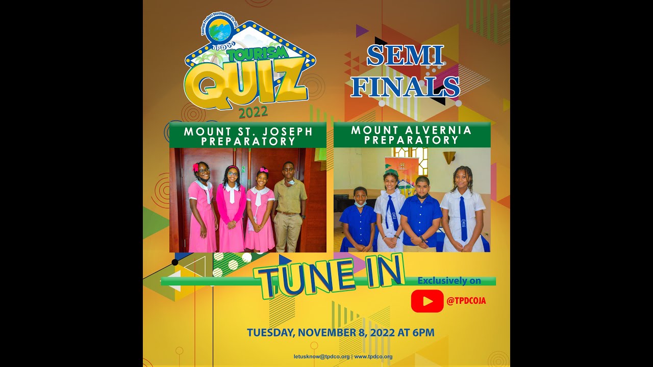 TPDCO Tourism Quiz | Semi Finals 1 | Mount St. Joseph Preparatory vs Mount Alvernia Preparatory