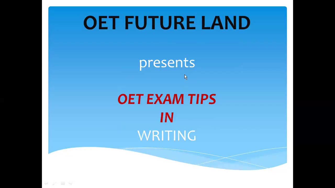 OET WRITING TIPS WITH KHALED