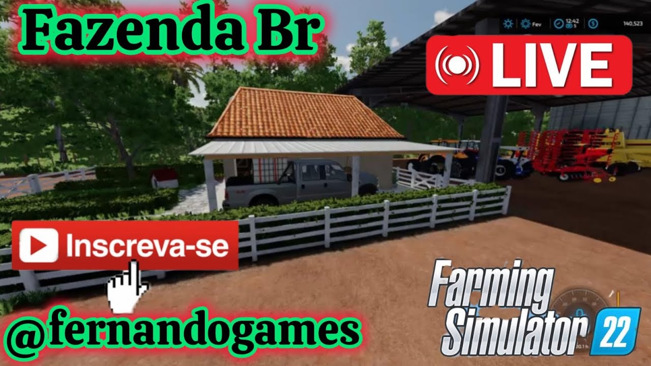 Vamos começa uma Live no farmig simulator22 na Fazenda BR #ep1