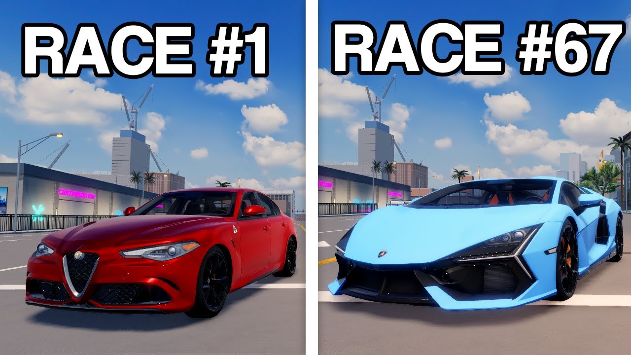 С каждой победой я улучшаю свою машину в Driving Empire