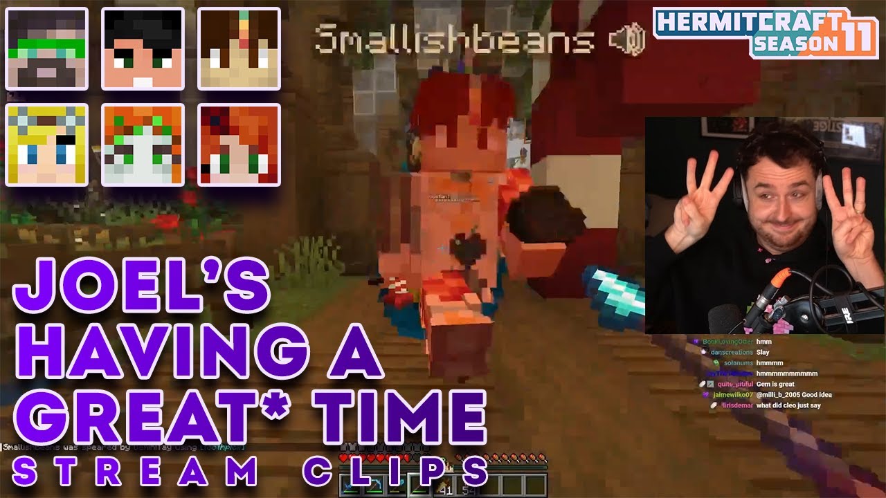 @SmallishBeans "Loves" Spending Time With Other Hermits | Stream Clips | Hermitcraft Season 11
