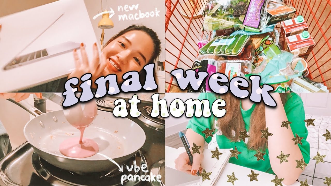 🏡👩🏻‍💻một tuần thi cử ở nhà (thi cuối kì, đập hộp macbook mới, ...) | a week in my life 🌻| Diane Le