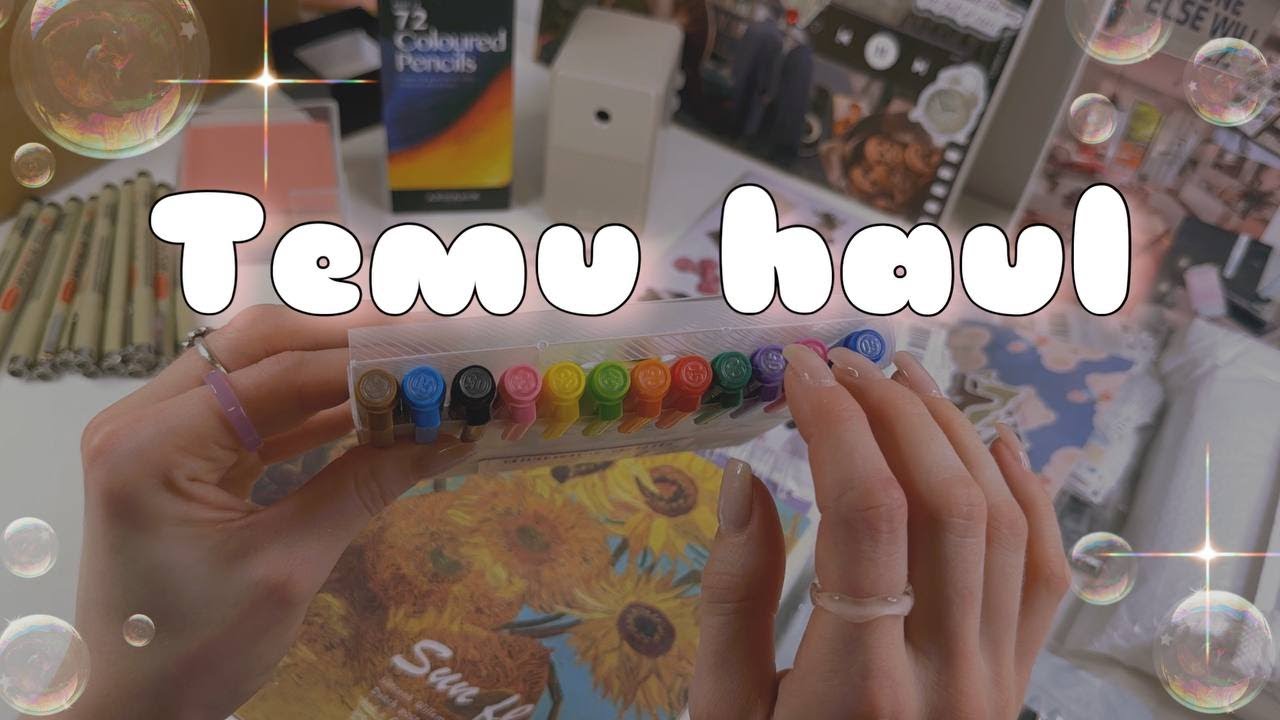 Temu Stationery Haul | ASMR 🛒🩷
