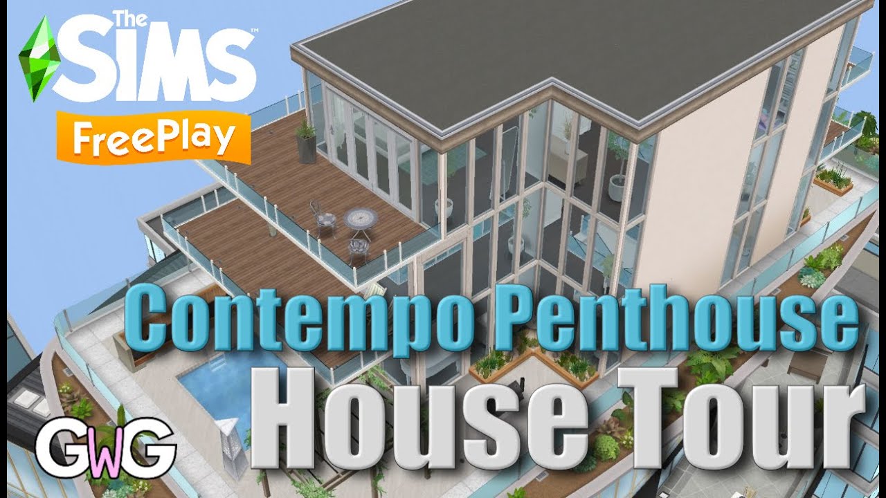 The Sims Freeplay- Contempo Penthouse Tour [Downtown Developer 5]