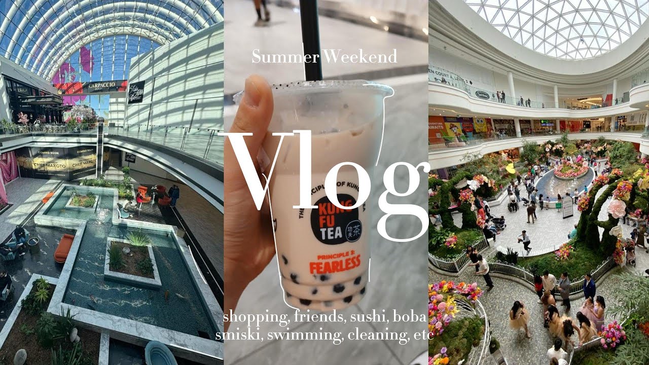weekend vlog 🛒 | summer days, mall shopping, gentle monster, friends, smiski ♡