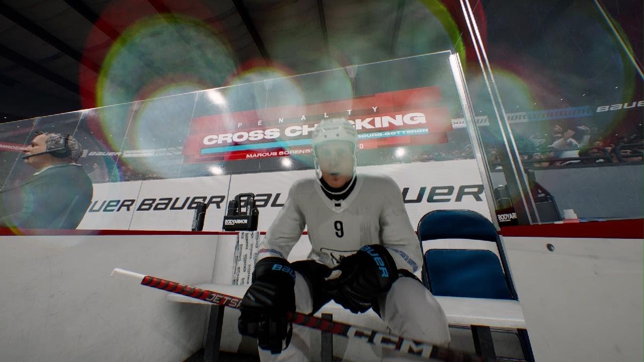 Playing  nhl20  with my  friends
