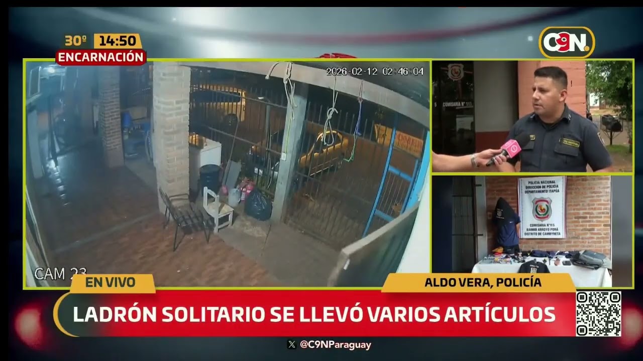 Ladrón solitario se llevó varios artículos