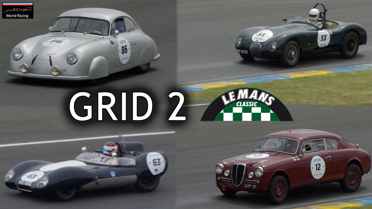 Le Mans Classic 2023 Grid 2 Pure Sounds !Jaguar C-Type, Mercedes 300 SL, Porsche 356