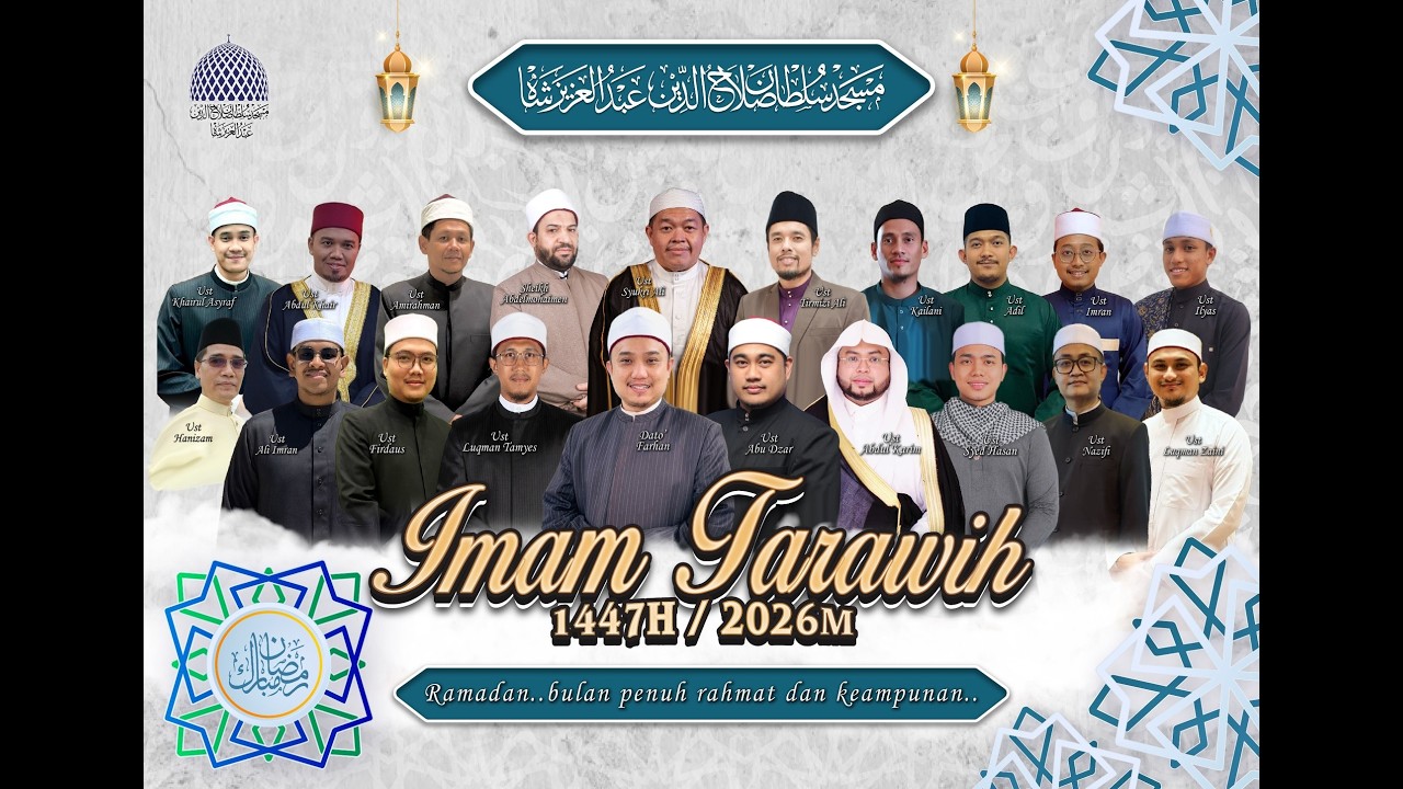 🔴 SOLAT FARDHU ISYAK DAN SOLAT SUNAT TARAWIH 📅 09 RAMADAN 1447H / 26-02-2026