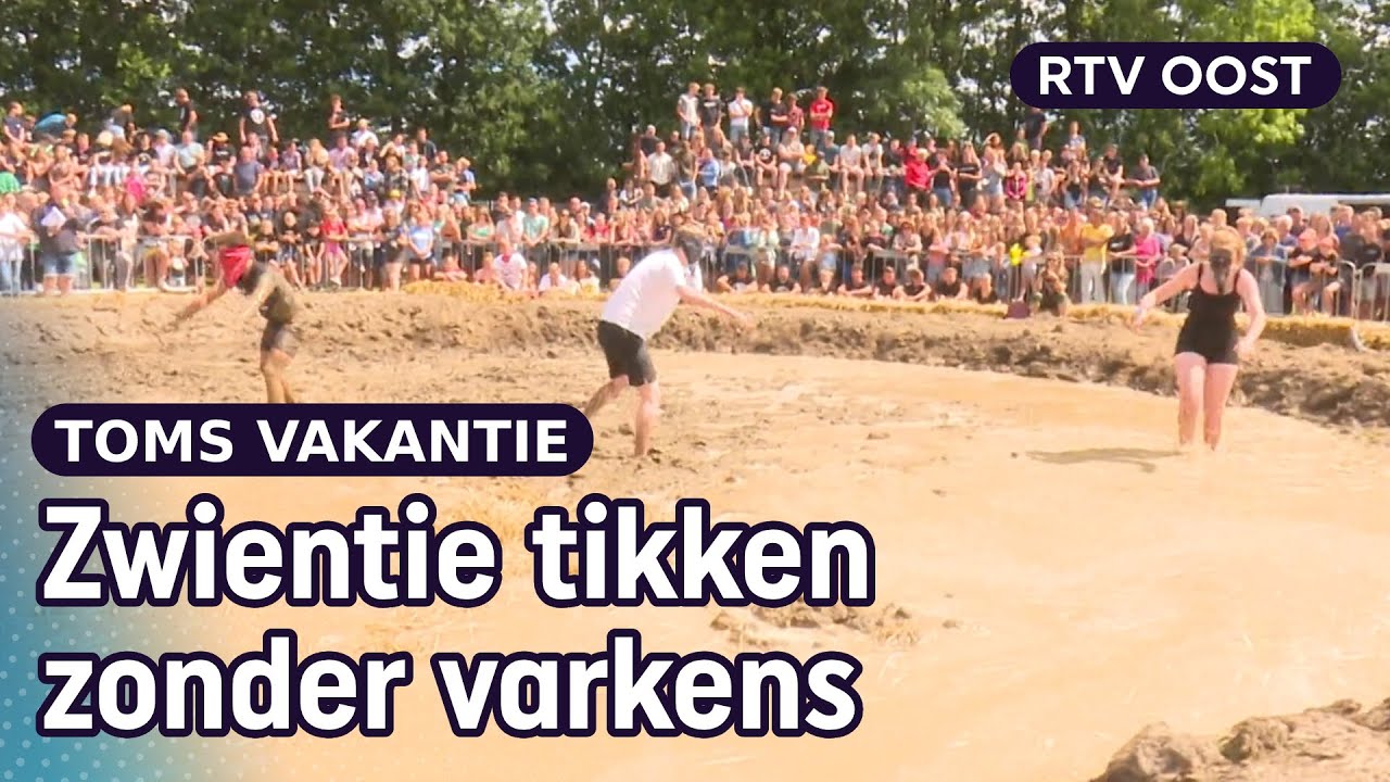 Als een varken door de modder rollen bij Dicky Woodstock | RTV Oost