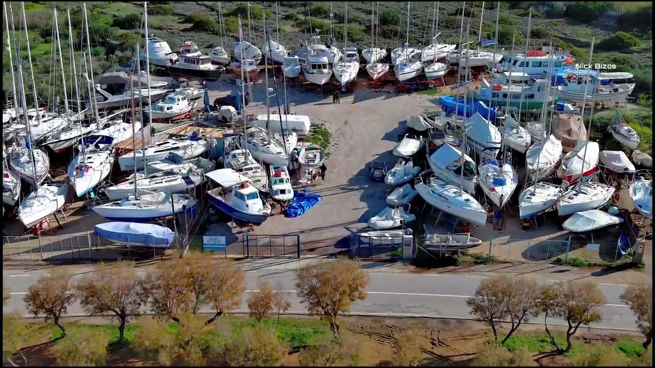 Boat Parking. Blue Point Aegina 