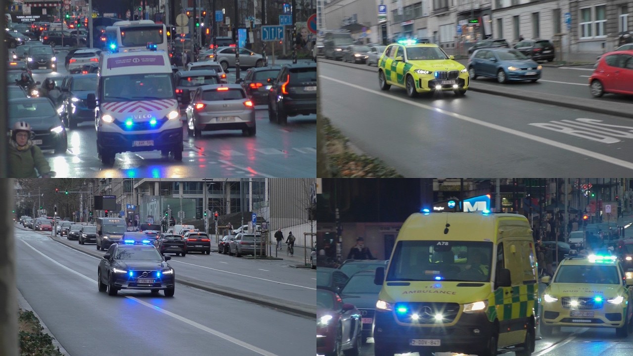 Verschillende Hulpdiensten met spoed naar interventies in Brussel