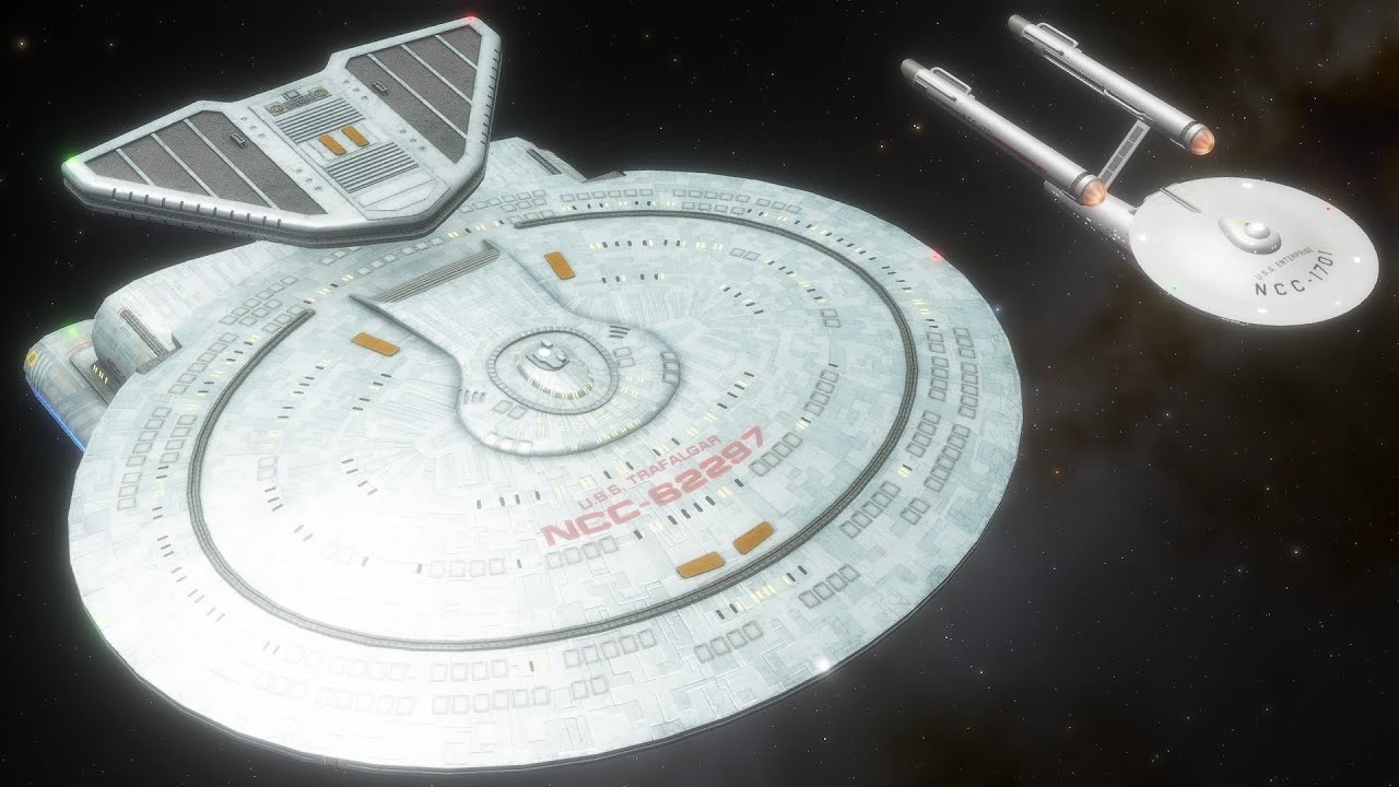 USS Trafalgar v TOS Enterprise Size Comparison
