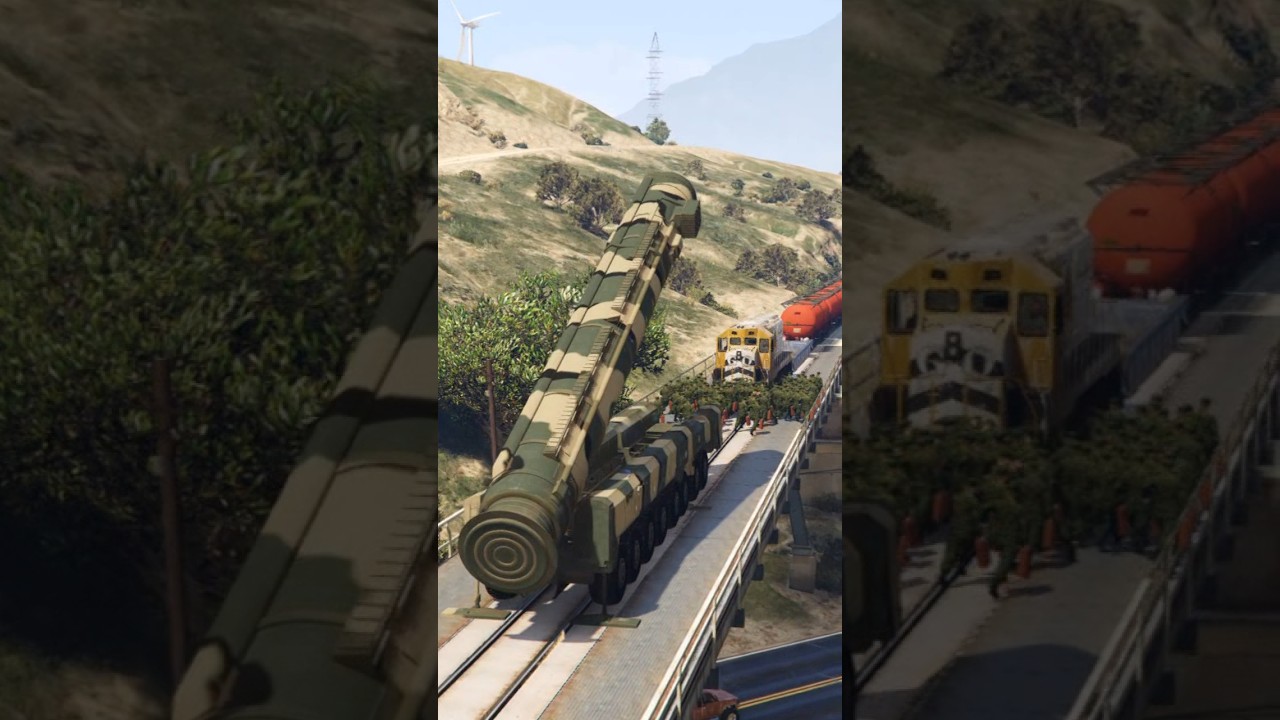 Iranian Army Launches a Massive Missile Strike on American Military Train &ndash; GTA 5 #Military #Strike