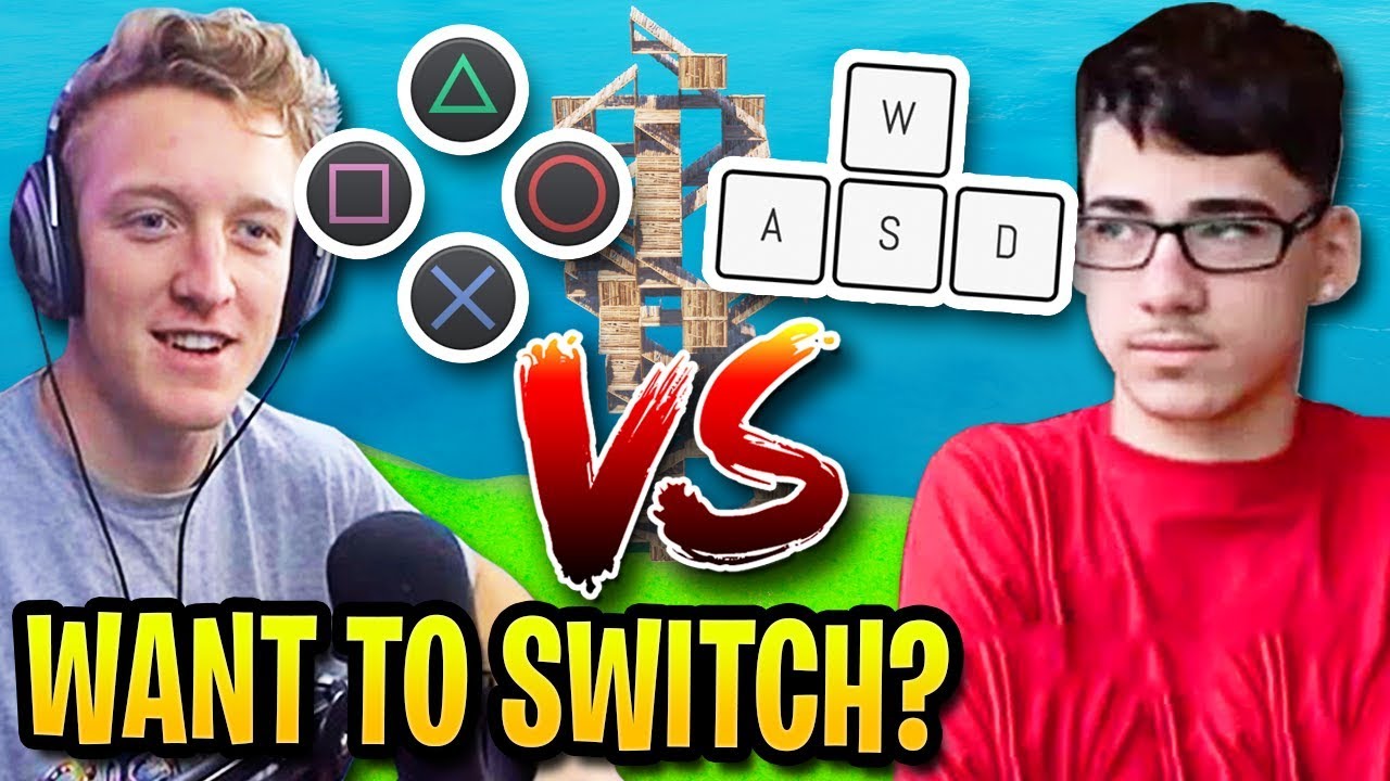 Tfue on CONTROLLER vs FaZe Sway on KEYBOARD in 1v1 on Fortnite...