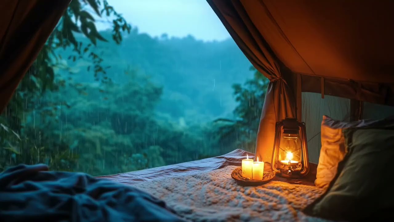 Rain on Tent in Forest 🌧 2 Hours Cozy Rain Sounds for Deep Sleep