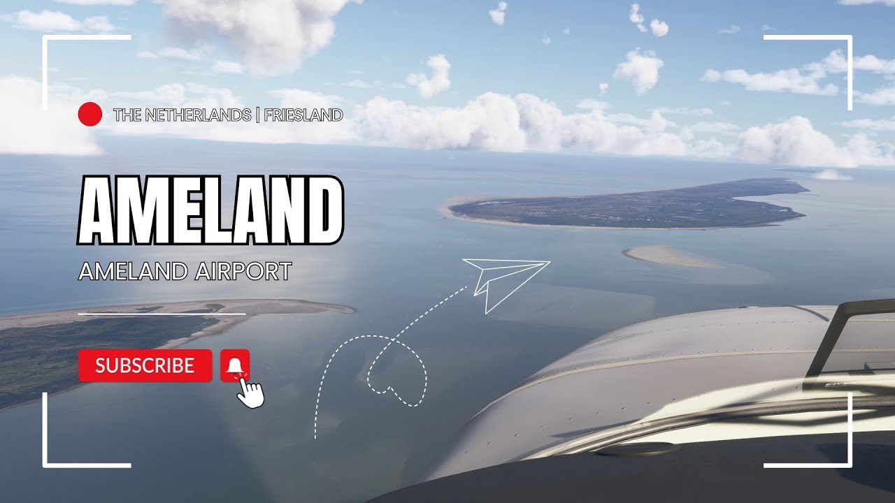Landing in Ameland | Friesland The Netherlands | EHAL | Ameland Airport #flightlanding #ameland