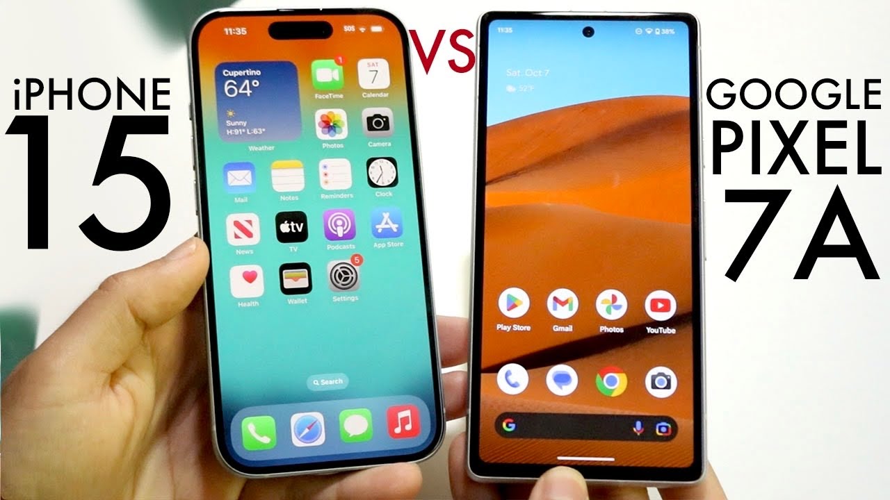 iPhone 15 Vs Google Pixel 7A! (Comparison) (Review)