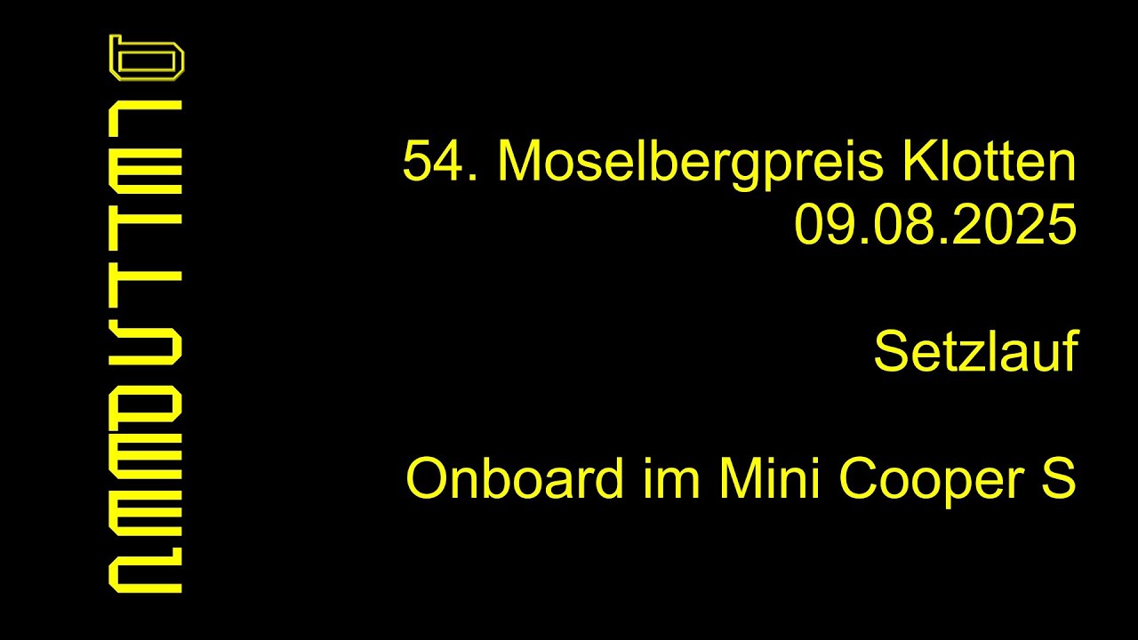 Brettspeed - Der Setzlauf zum Motalin GLPberg-Cup 2025 beim 54. Moselbergpreis in Klotten.
